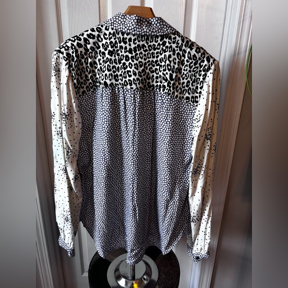 Anthropologie Maeve Multicolor Patterned Button-Up Shirt - Picture 5 of 7